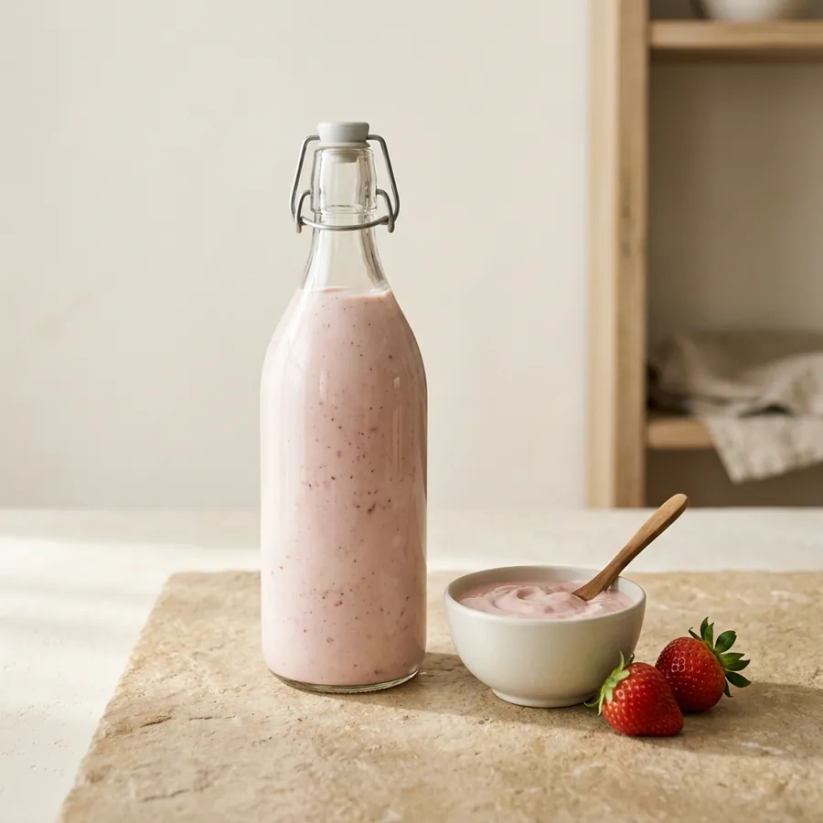 Yoghurt aardbei van Zandtster Boerenzuivel