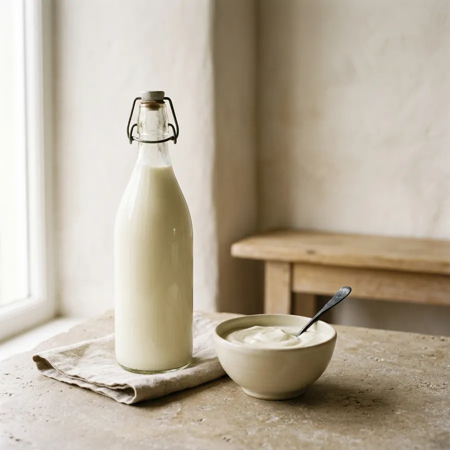 Volle yoghurt naturel van Zandtster Boerenzuivel